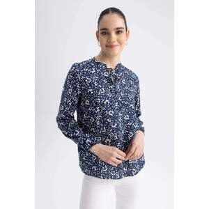 DEFACTO Crew Neck Regular Fit Long Sleeve Blouse