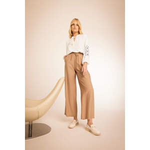 DEFACTO Wide Leg Wide Leg Linen Look Trousers