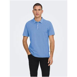 Blue Men Basic Polo T-Shirt ONLY & SONS Travis - Men