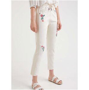 Cream Women's Floral Trousers Desigual Lita - Women