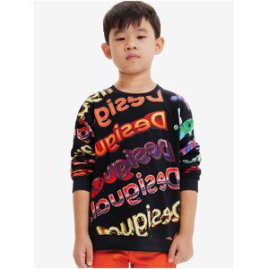Black Kids Patterned Sweatshirt Desigual Sweat Xocolat - Boys
