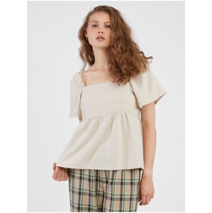 Beige Women's Linen Top JDY Say - Women