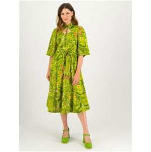 Light Green Women Floral Dress Blutsgeschwister Sneaky Diamon - Women