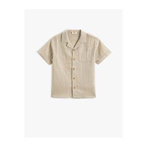 Koton Short Sleeve Shirt Single Pocket Buttoned