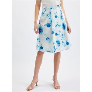 Orsay Blue-White Ladies Flowered Skirt - Women