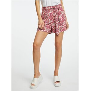 Orsay Creamy Pink Women Patterned Shorts - Women