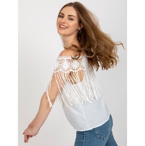 White women's Spanish blouse with lace
