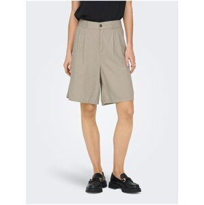 Beige Womens Linen Shorts ONLY Caro - Women