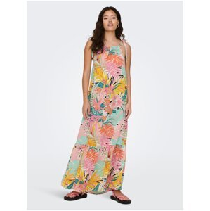 Green-pink Women's Floral Maxi-Dress JDY Daisy - Ladies