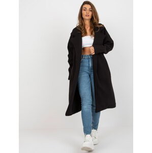 Black tracksuit coat without fastening