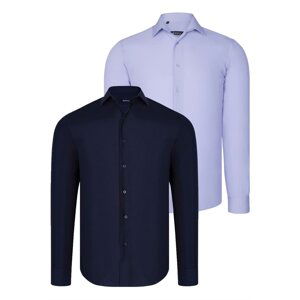 DUAL SET G726 DEWBERRY MENS SHIRTS-LACIER-BLUE-LILAC