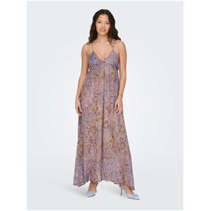 Brown-blue women's patterned maxi-dresses ONLY Phoenix - Women