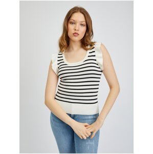 Orsay Black & White Women Striped T-Shirt - Women