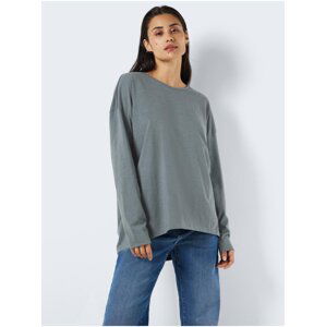 Noisy May Grey-blue Womens Basic Oversize Long Sleeve T-Shirt Noisy - Women