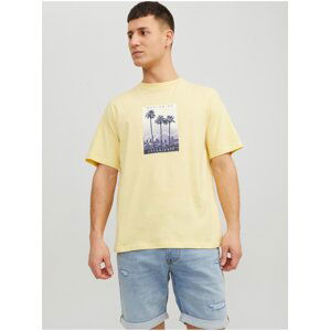 Light Yellow Men's T-Shirt Jack & Jones Splash - Men