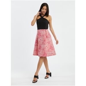 Orsay Pink-Black Women Floral Dress - Women
