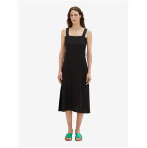 Black Ladies Linen Midishats Tom Tailor - Ladies