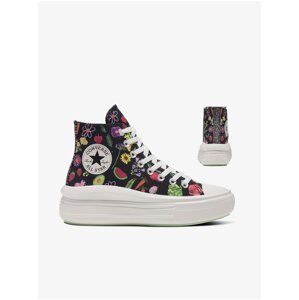 Black Womens Patterned Ankle Sneakers Converse Chuck Taylor All St - Ladies