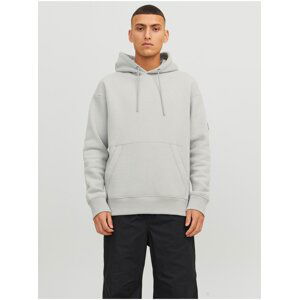 Light Grey Mens Hoodie Jack & Jones Classic - Men