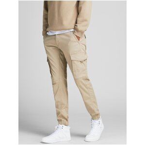 Beige Men's Trousers with Jack & Jones Paul Pockets - Men