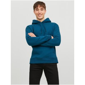 Blue Mens Basic Hoodie Jack & Jones Star - Men