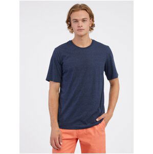 Dark blue men's brindle basic T-shirt Jack & Jones Organic - Men