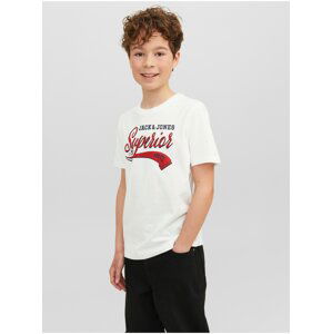 White Jack & Jones Logo T-Shirt - Boys