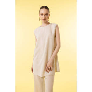 DEFACTO Regular Fit Linen Blend Sleeveless Tunic