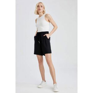 DEFACTO High Waist Short Leg Viscose Shorts