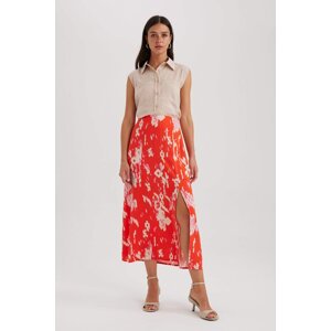 DEFACTO A Cut Flower Normal Waist Midi Skirt