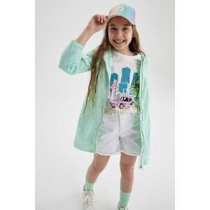 DEFACTO Girl's Waterproof Hooded Raincoat