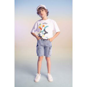 DEFACTO Boys Cargo Fit Jean Shorts