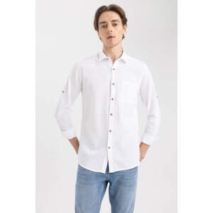 DEFACTO Slim Fit Textured Long Sleeve Shirt