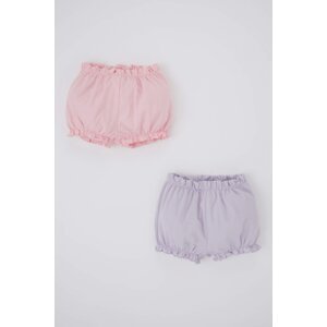 DEFACTO Baby Girl Combed Cotton 2-Pack Shorts
