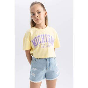 DEFACTO Crop Short Sleeve T-shirt