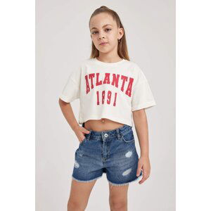 DEFACTO Crop Short Sleeve T-shirt