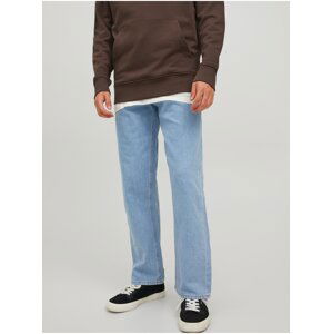 Light blue men straight fit jeans Jack & Jones Eddie - Men