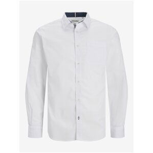 White Men's Shirt Jack & Jones Plain - Men