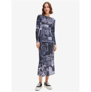 Dark blue Women Patterned Maxi-dresses Desigual News Pito - Women