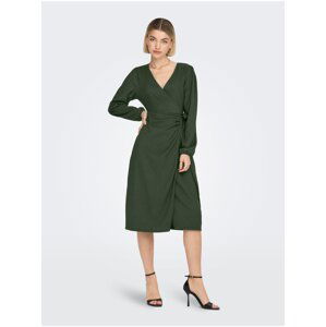 Green Ladies Wrap Dress ONLY Merle - Women