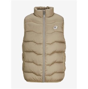 Beige Men's Quilted Vest Jack & Jones Sky - Men