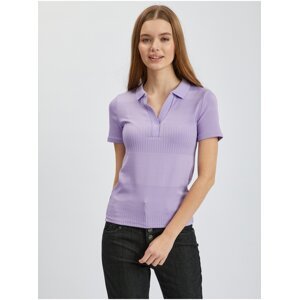 Orsay Light Purple Womens Knitted Polo T-Shirt - Women
