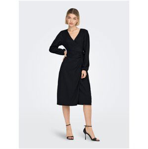 Black Ladies Wrap Dress ONLY Merle - Women