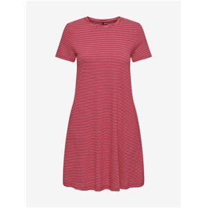 Red Ladies Striped Basic Dress ONLY May - Women