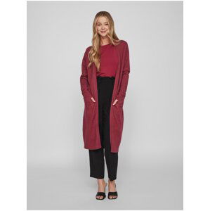 Women's Burgundy Long Cardigan VILA Ril - Ladies