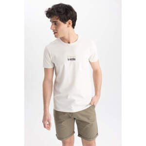 DEFACTO Slim Fit Crew Neck Printed Cotton T-Shirt