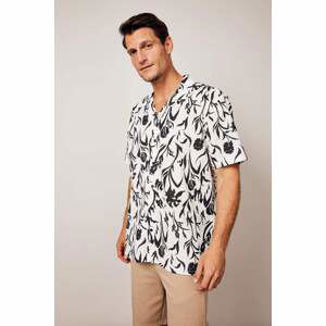 DEFACTO Regular Fit Woven Printed Short Sleeve Shirt