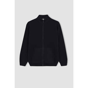 DEFACTO Regular Fit Half Turtleneck Cardigan