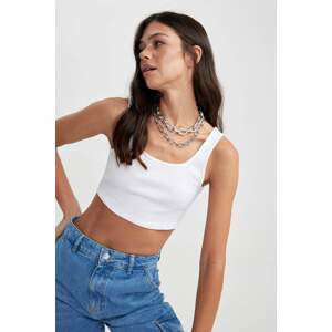 DEFACTO Crop Square Collar Corded Camisole Singlet