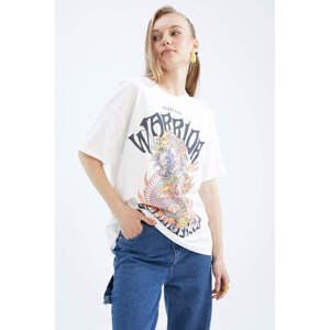 DEFACTO Coool Oversize Fit Printed Short Sleeve T-Shirt